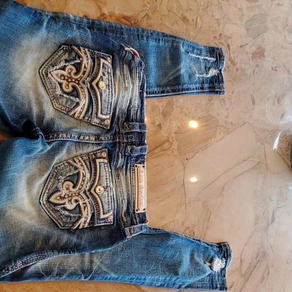 Rock Revival Jeans 27 skinny distressed